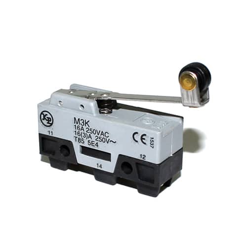 Micro Switch Pequeño - Palanca y Roldana Plástica 15A