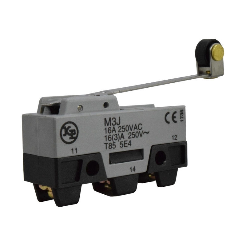 Micro Switch Pequeño - Palanca Larga y Roldana Plástica 15A KAP
