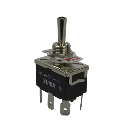 Interruptor de Codillo Conexión Rápida - Puls/Off/Puls - 2 Polos - 15A/250V - Palanca Metálica