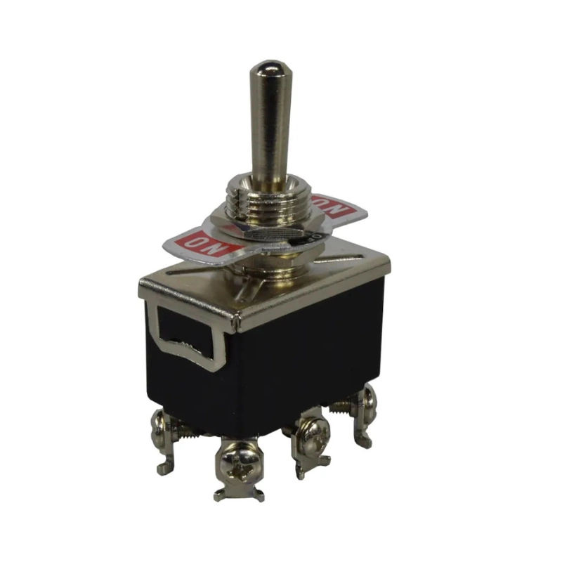 Interruptor de Codillo - On/Off/On - 2 Polo - 15A/250V - Palanca Metálica