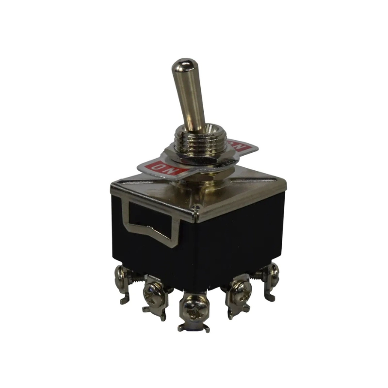 Interruptor de Codillo - On/Off/On - 3 Polo - 15A/250V - Palanca Metálica