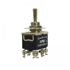 Interruptor de Codillo - Puls/Off/Puls - 2 Polo - 15A/250V - Palanca Metálica