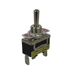 Interruptor de Codillo - Puls/Off/Puls - 2 Polo - 15A/250V - Palanca Metálica