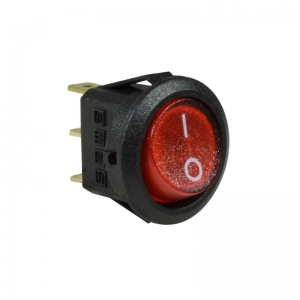Interruptor Redondo de Balancín 1 Polo 30 x 11Mm ON-OFF 4A / 250V Rojo
