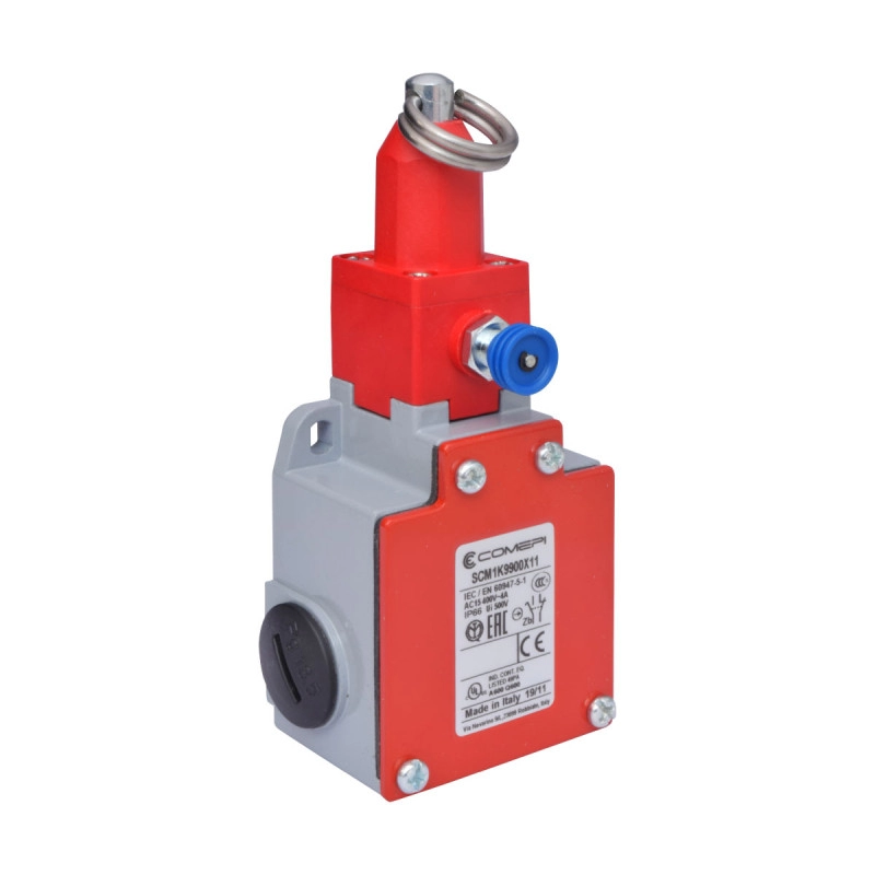 Interruptor de Seguridad para Guaya con Recto, 60 Mm, Curvo, 1 Na + 1 Nc Comepi