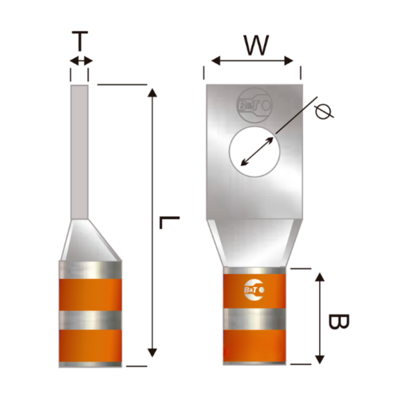 Terminal En Cobre Estañado Corto 3/0 AWG