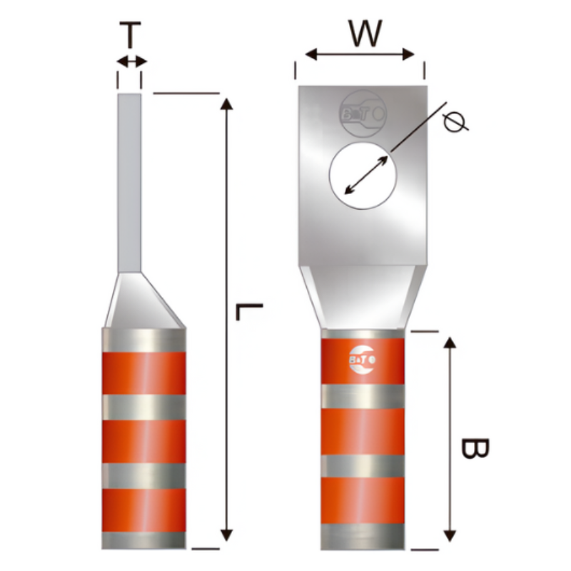 Terminal En Cobre Estañado 8 AWG