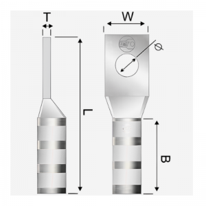 Terminal En Cobre Estañado 4 AWG
