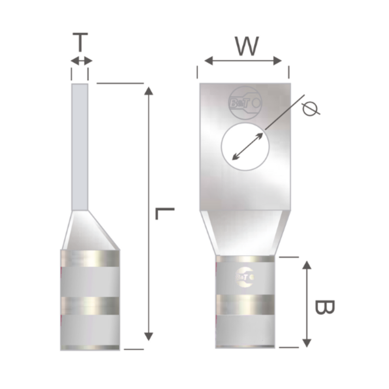 Terminal En Cobre Estañado Corto 1000 Kcmil