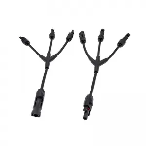 Par de Conectores MC4-Y 3 a 1 Flexible (+/-)