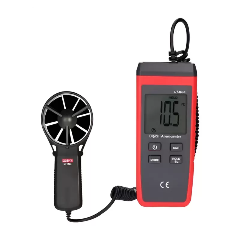 Anemómetro Digital 0.4 -30m/s, 1.4 - 108km/h