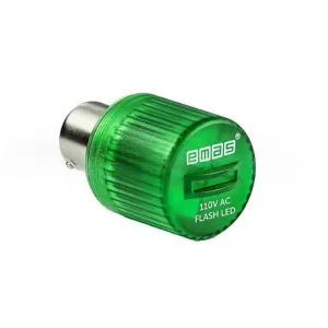 Modulo LED Color Verde 110Vac/Dc Intermitente