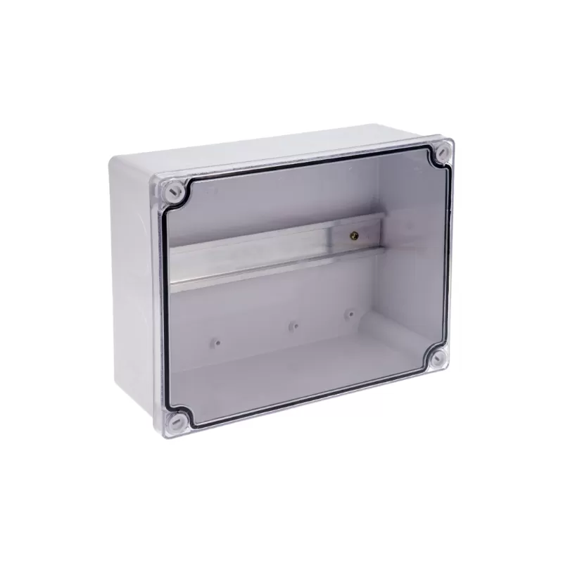 Caja De Protección De Riel Con Tapa Transparente De 17X22X9Cm