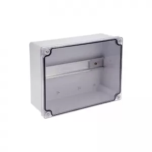 Caja De Protección De Riel Con Tapa Transparente De 17X22X9Cm