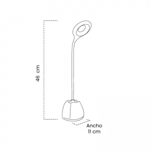Lámpara Mesa Mercury Porta Esfero Flexible