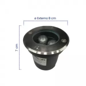 Bala LED De piso Satín Redonda 3W 3000K