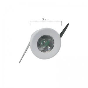 Bala LED De incrustar Redonda 1W 3000K