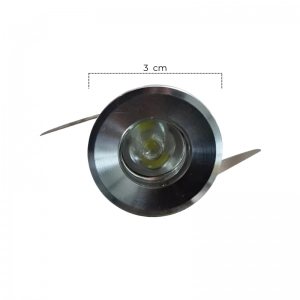 Bala LED De incrustar Redonda 1W 6500K Satín