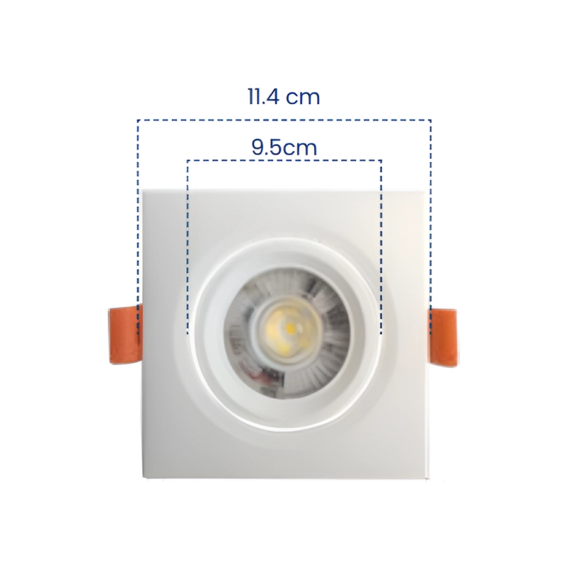 Bala LED Mercury 9W 3000K Blanca Cuadrada