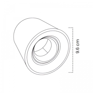 Bala Mercury Cilindro Negra sobreponer