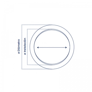Panel LED Mercury Borde Madera Redondo Incrustar 12W 6