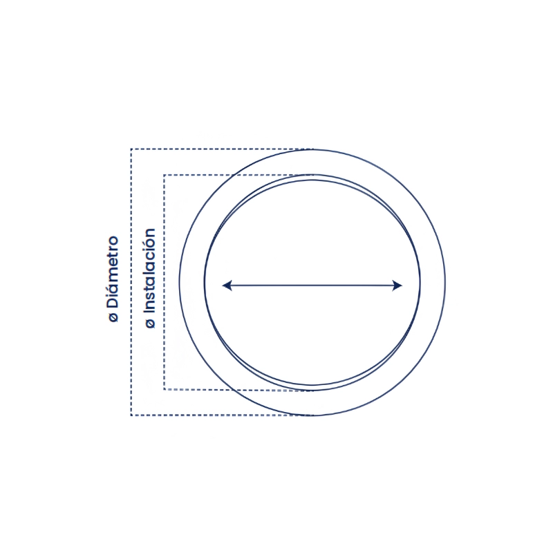 Panel LED Mercury Borde Madera Redondo Sobreponer 12W 6