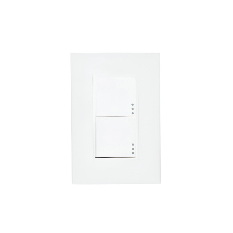 Interruptor Doble Línea Plus En Color Blanco