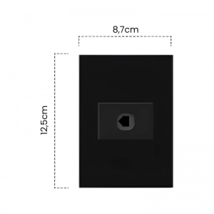 Toma Teléfono Sencilla Negra Luxury