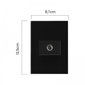 Toma Coaxial negra Luxury