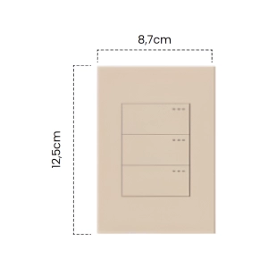 Interruptor Triple Conmutable Golden Luxury