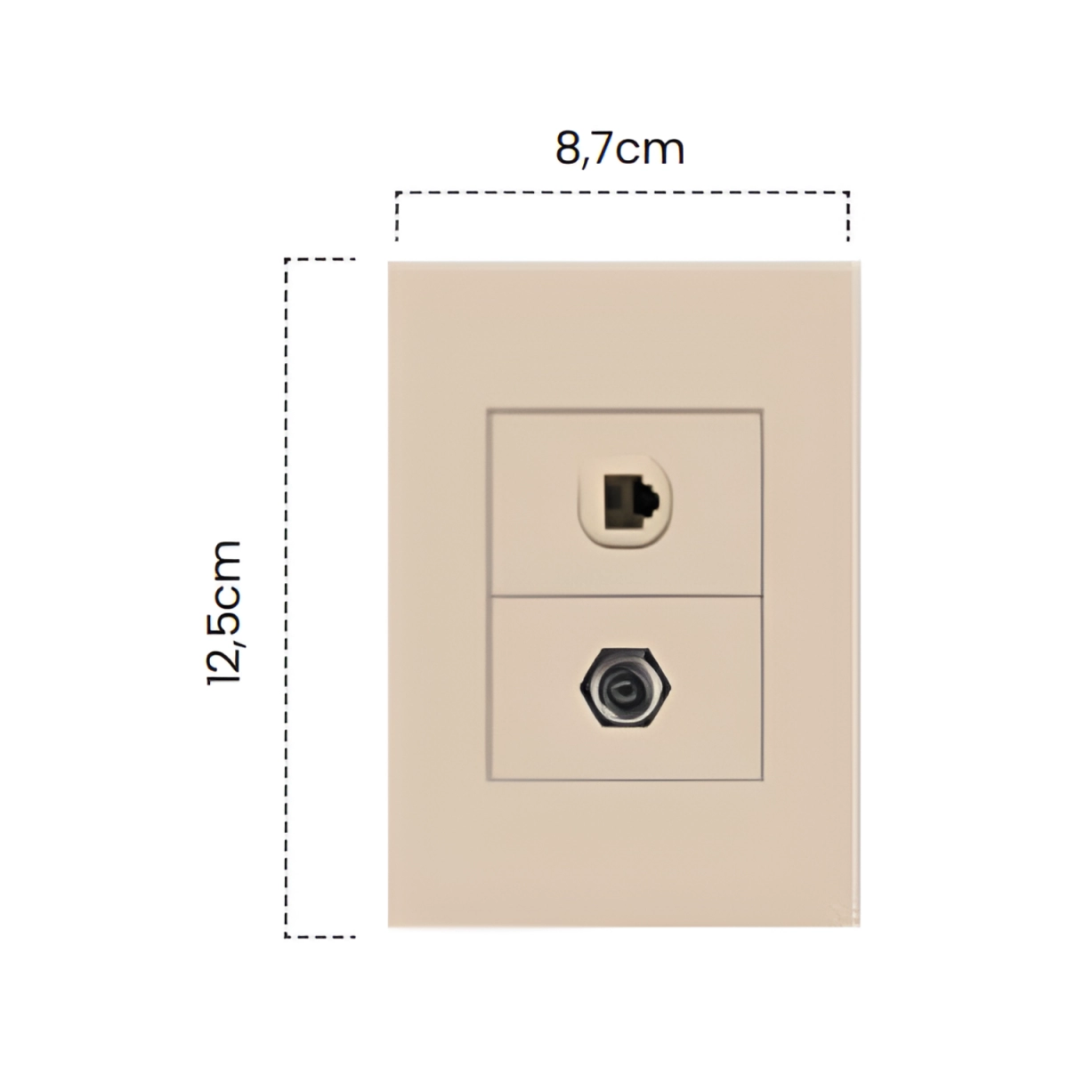 Toma Coaxial + Teléfono Golden Luxury