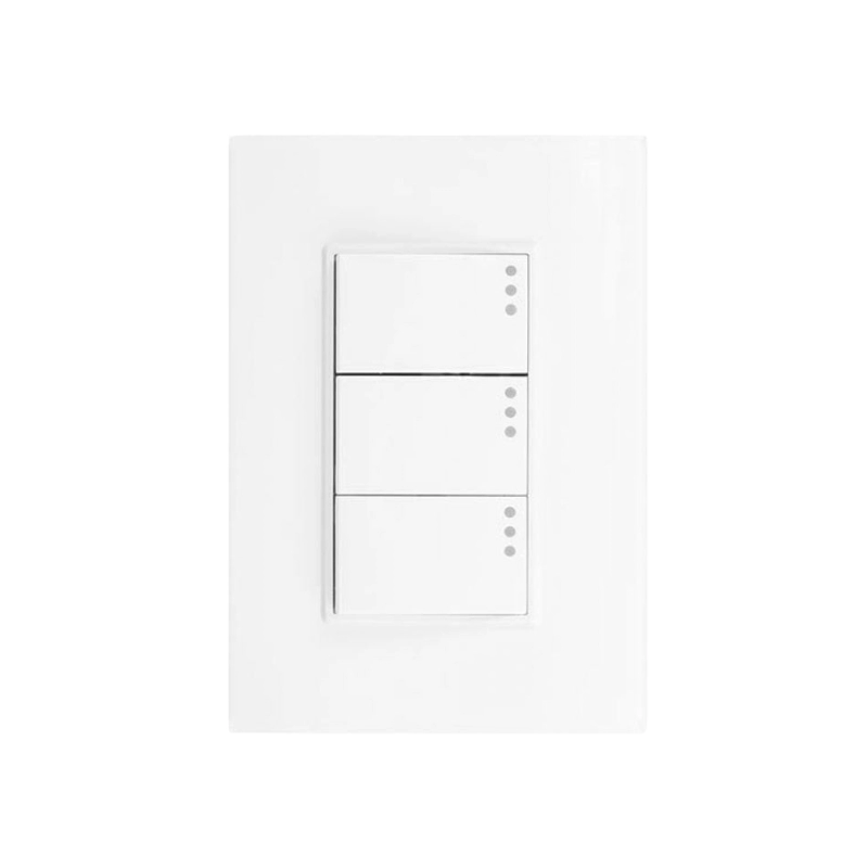 Interruptor Triple Línea Plus Color Blanco