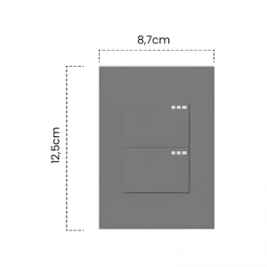 Interruptor doble Conmutable Silver Luxury