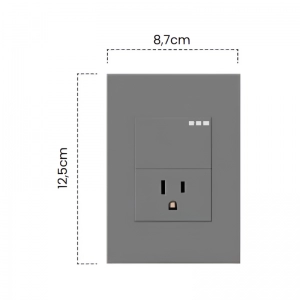 Toma + Interruptor Silver Luxury
