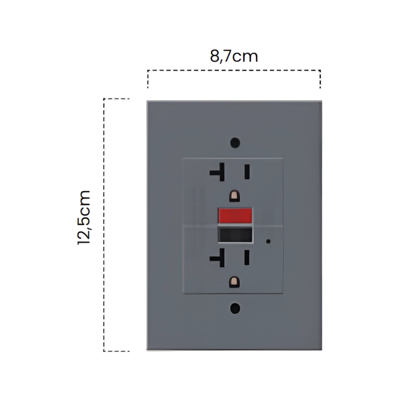 Toma GFCI Silver Luxury