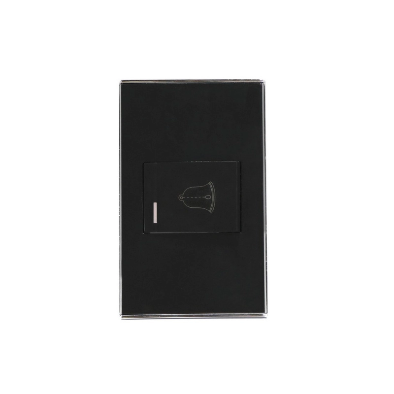 Pulsador Sencillo Línea Plus Color Negro