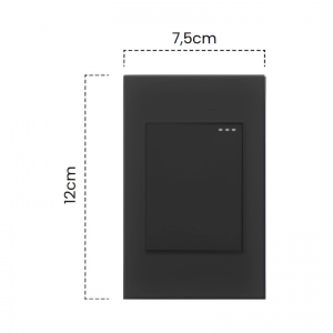 Interruptor Sencillo Conmutable Negro Mate