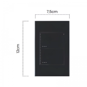 Interruptor Doble Conmutable Negro Mate