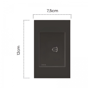 Pulsador Sencillo Negro mate