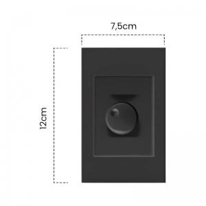 Dimmer Sencillo Negro Mate premium