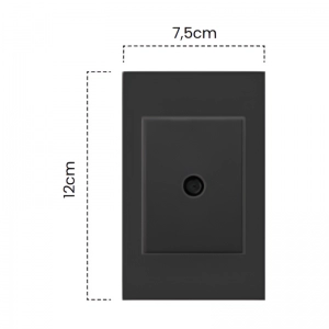 Toma Coaxial Negro Mate