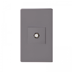 Toma Coaxial Línea Plus Color Gris