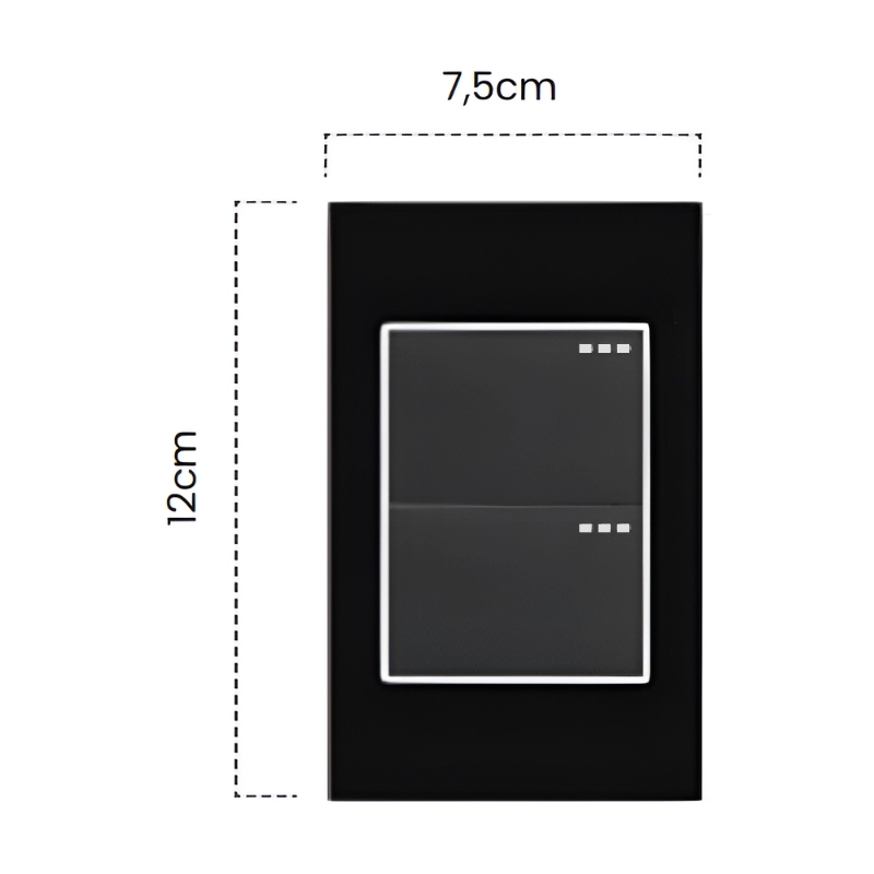 Interruptor Doble Conmutable Black Mirror