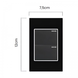 Interruptor Doble Conmutable Black Mirror