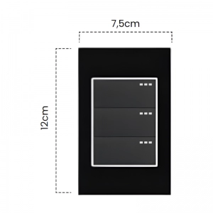 Interruptor Triple Conmutable Black Mirror