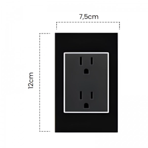 Toma Doble polo A Tierra Black Mirror