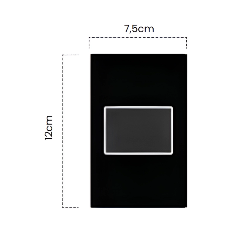 Placa Ciega Premium Black Mirror