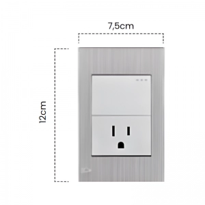 Toma + Interruptor Stainless