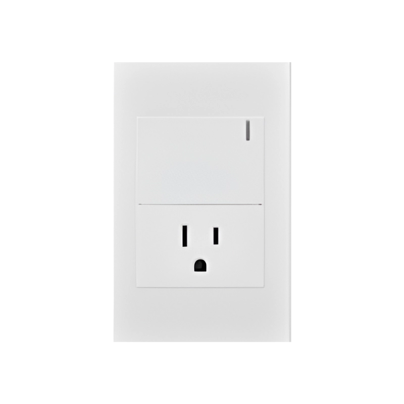 Toma + Interruptor a Tierra Premium Blanco