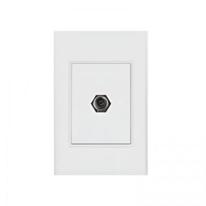 Toma Coaxial Sencilla Premium Blanco